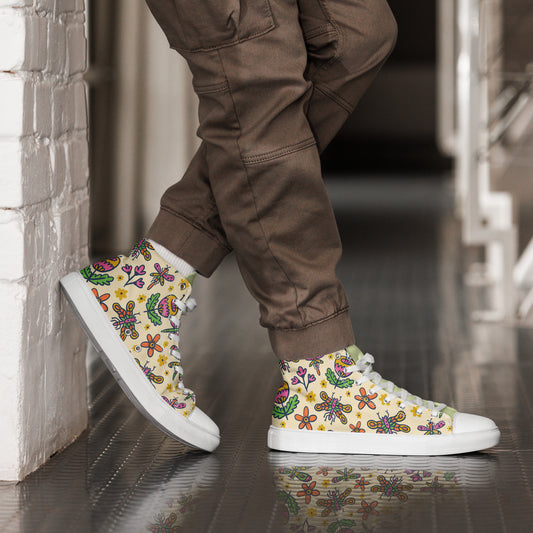 Men’s high top canvas shoes