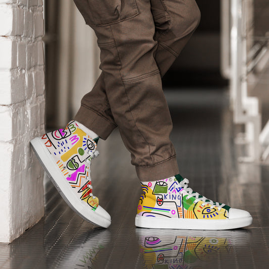 Men’s high top canvas shoes