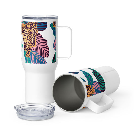 Travel mug with a handle