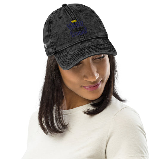 Vintage Cotton Cap made to inspire the lifestyle work hard motivation