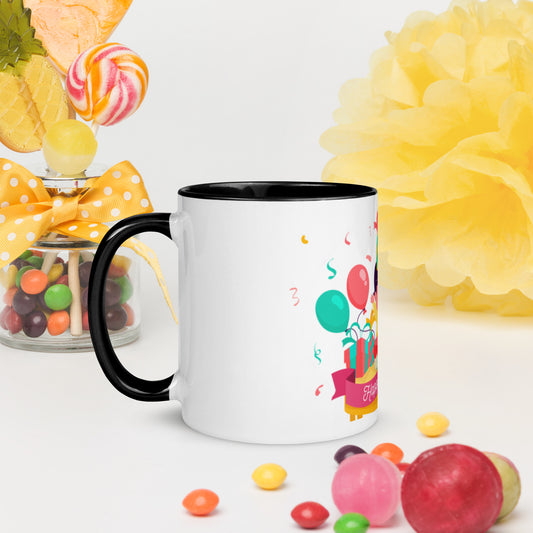 Mug with Color Inside happy birthday design fun love care