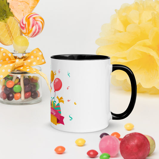 Mug with Color Inside happy birthday design fun love care