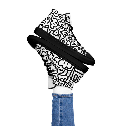 Women’s high top canvas shoes